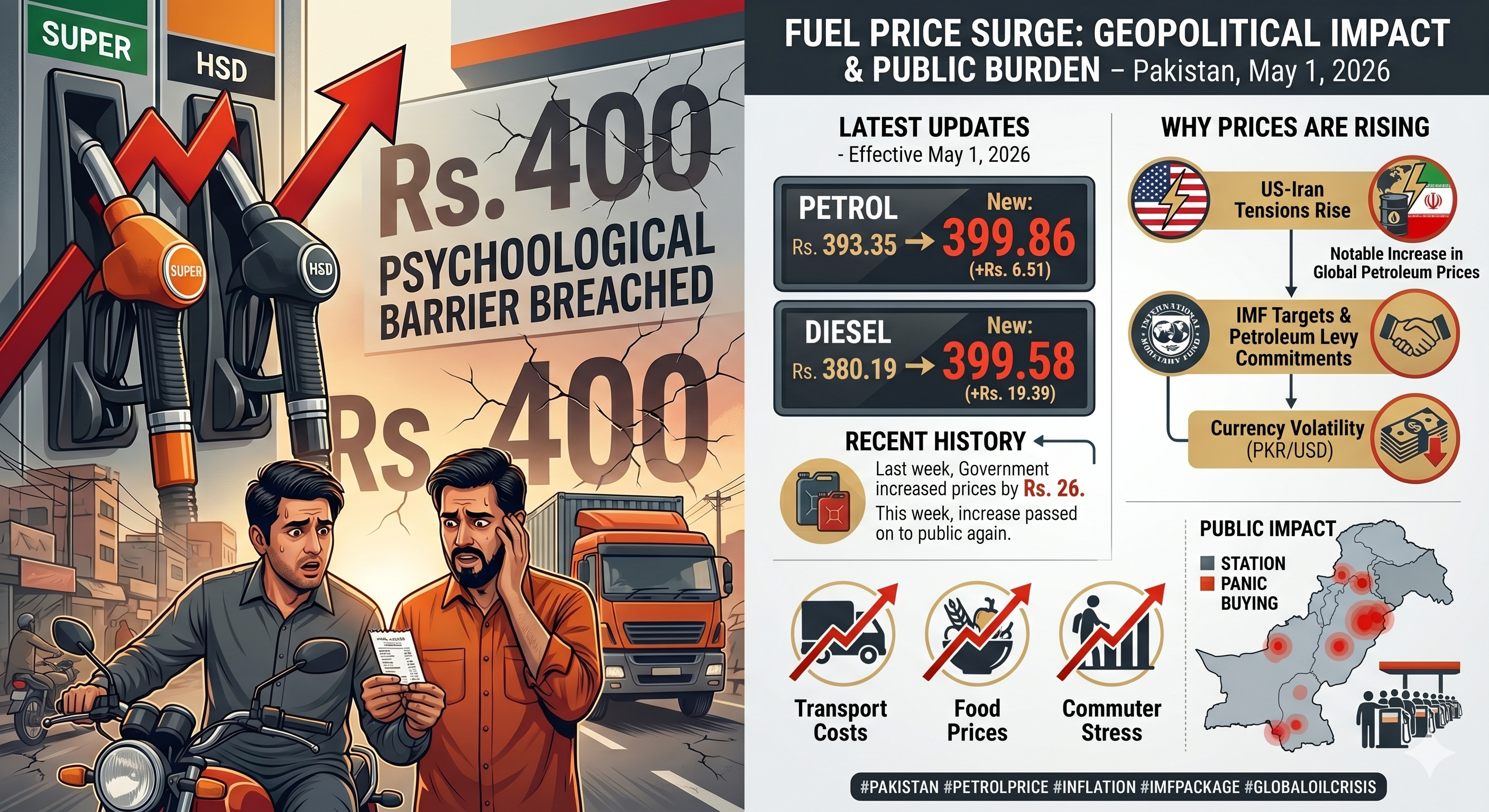 Diesel And Petrol Prices in Pakistan Increased